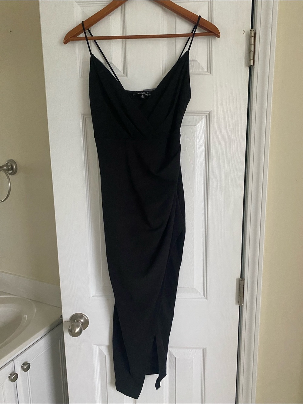 Lovely Day Black Spaghetti-Strap Maxi Dress